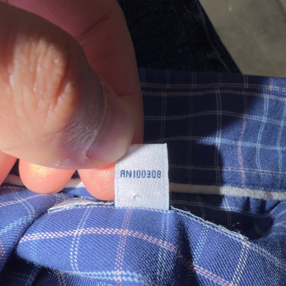 Peter Millar Blue Windowpane Check Button-Down Sh… - image 6